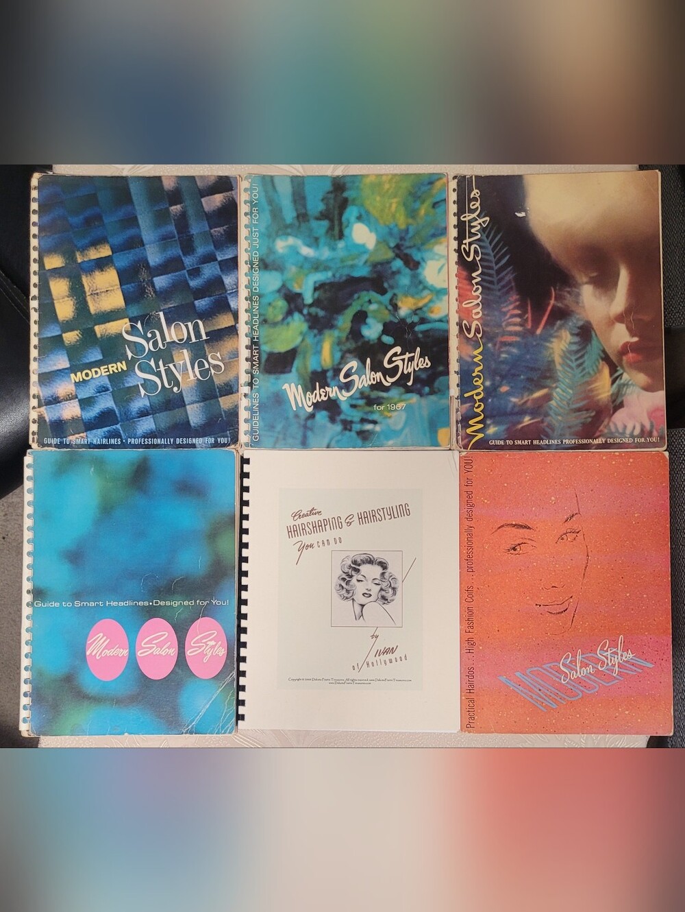 Vintage Modern Salon Style Hairstyling Hairdresser Magazines set of 6